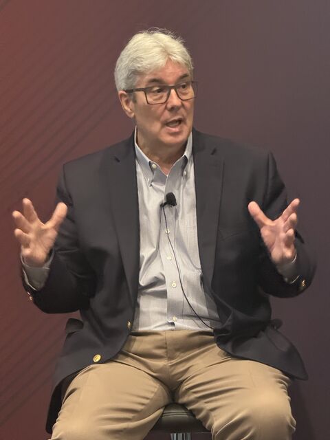 LifeCare CEO Dean Alverson speaking during a panel at the 2026 FUTURE Conference in Austin, Texas.